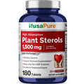 NusaPure Plant Sterols 1500 mg - 180 Tablets (Non-GMO, Vegan) Beta Sitosterol, Bioperine
