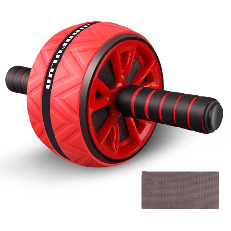 Red and black ab roller on a white background