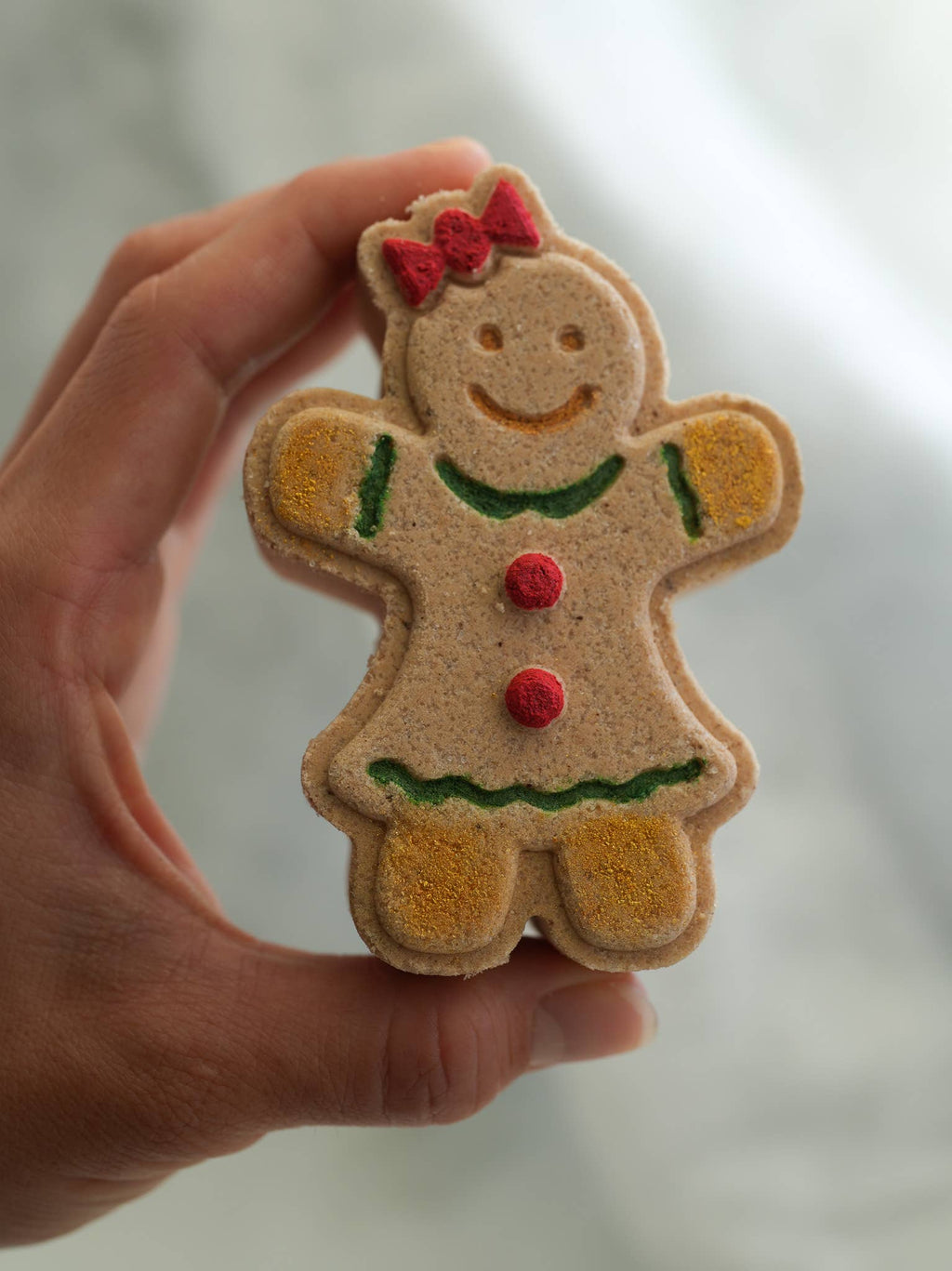 Gingerbread Winter Handpainted Bathbomb Stocking Stuffer