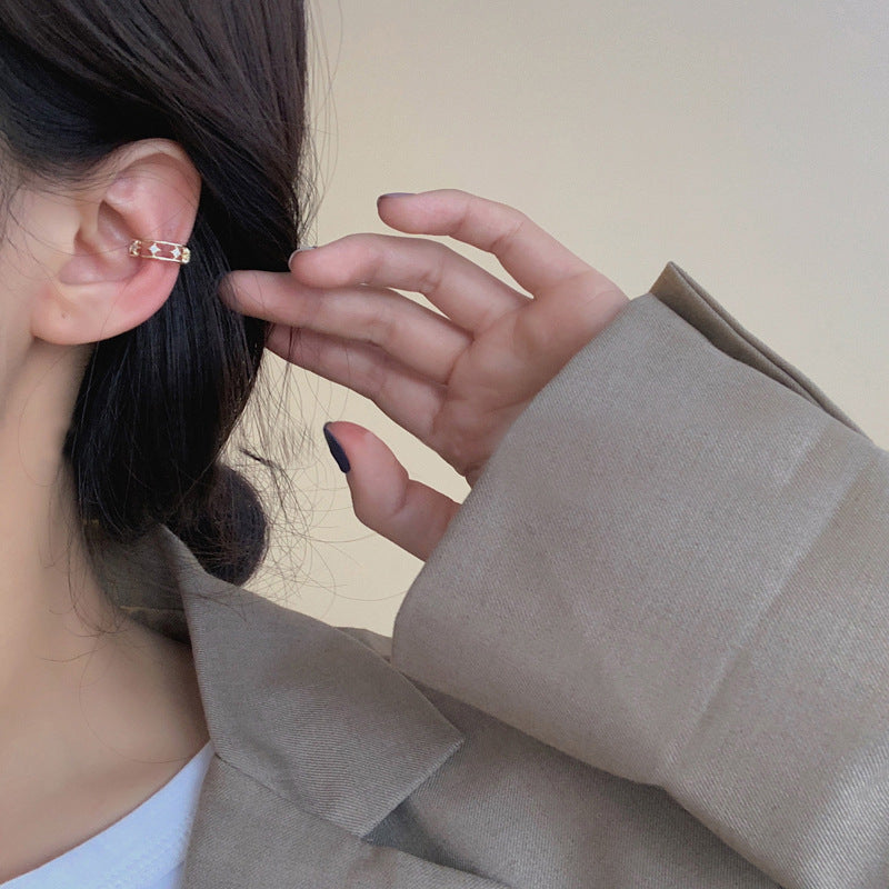 Embedded Star Without Pierced Female Temperament Personality Shining Starry Super Earrings