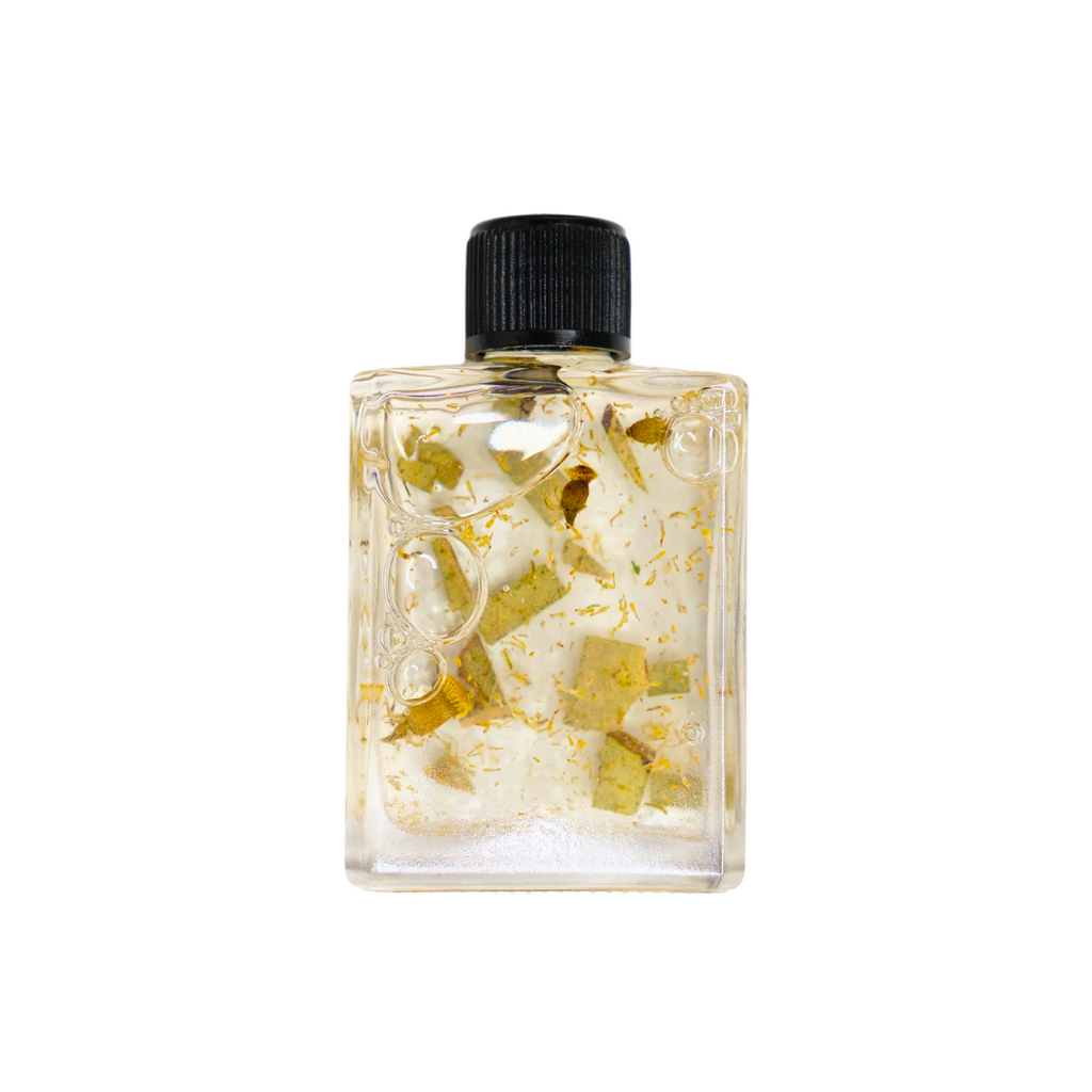 Circe Fast Luck Ritual Spell Oil for good fortune, prosperity, abundance, success, opportunity and manifestation, 1/2 oz bottle with herbs and gold flakes