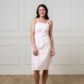 Organic Seersucker Sheath Dress Light Pink