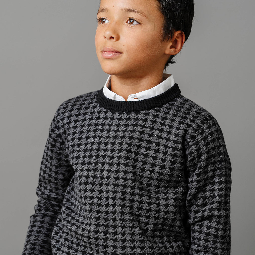 Organic Intarsia Crew Neck Sweater - Baby