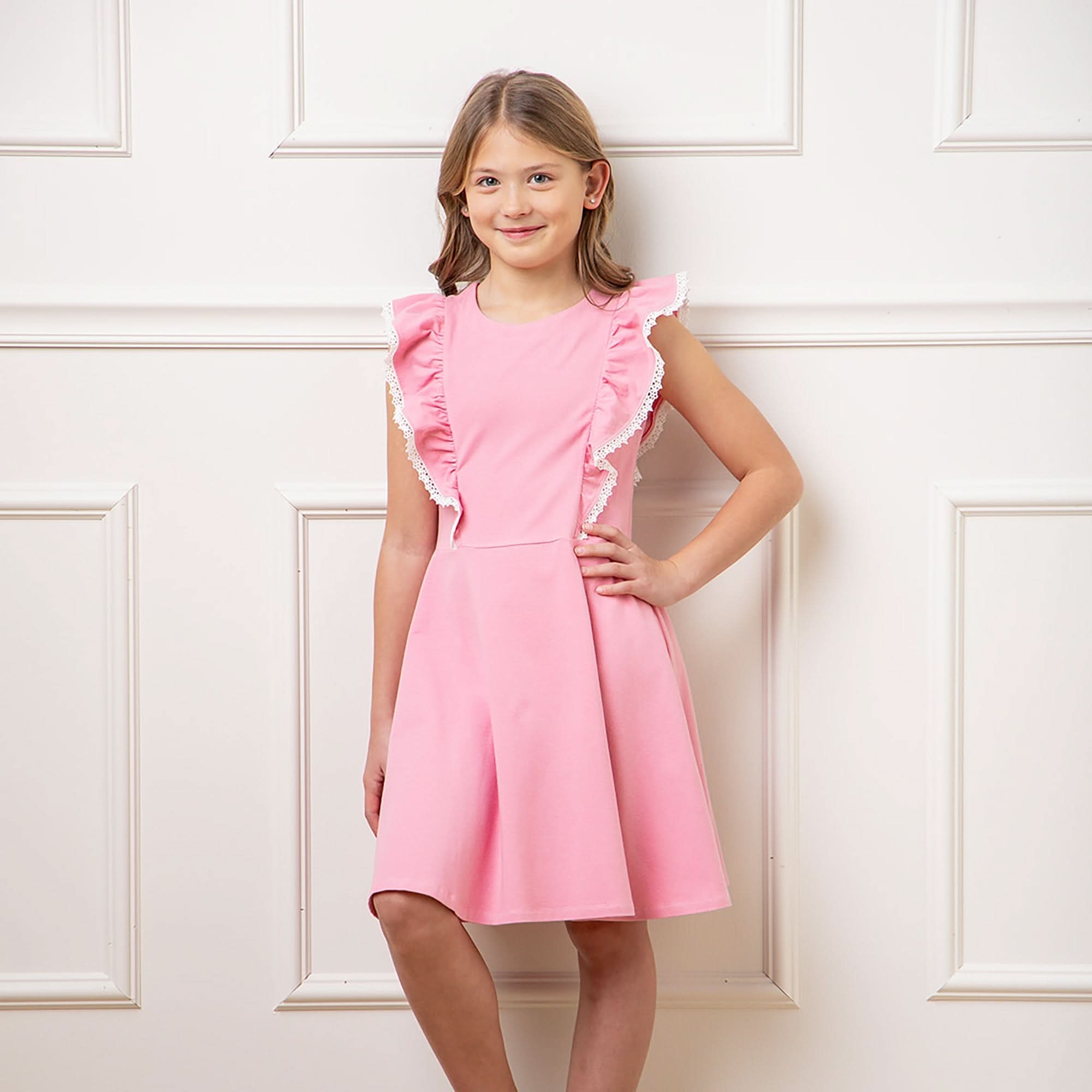 Sleeveless Organic Knit Pinafore Dress