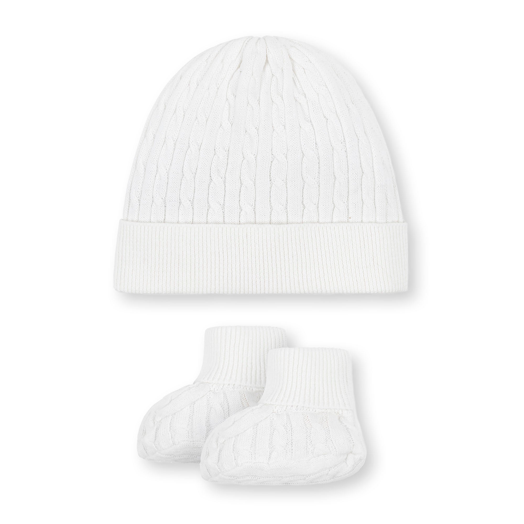 Organic Sweater Beanie and Bootie Set
