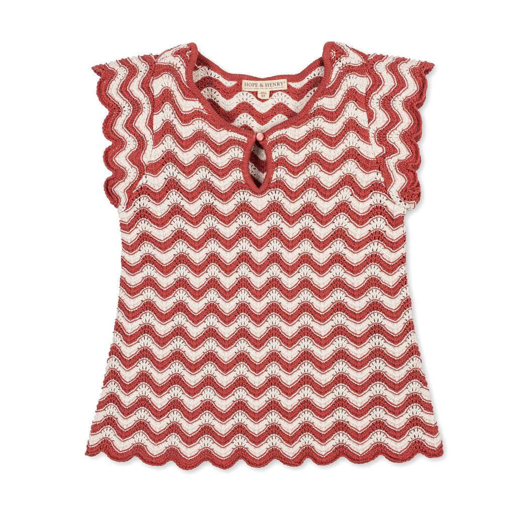 Organic Flutter Sleeve Sweater Top