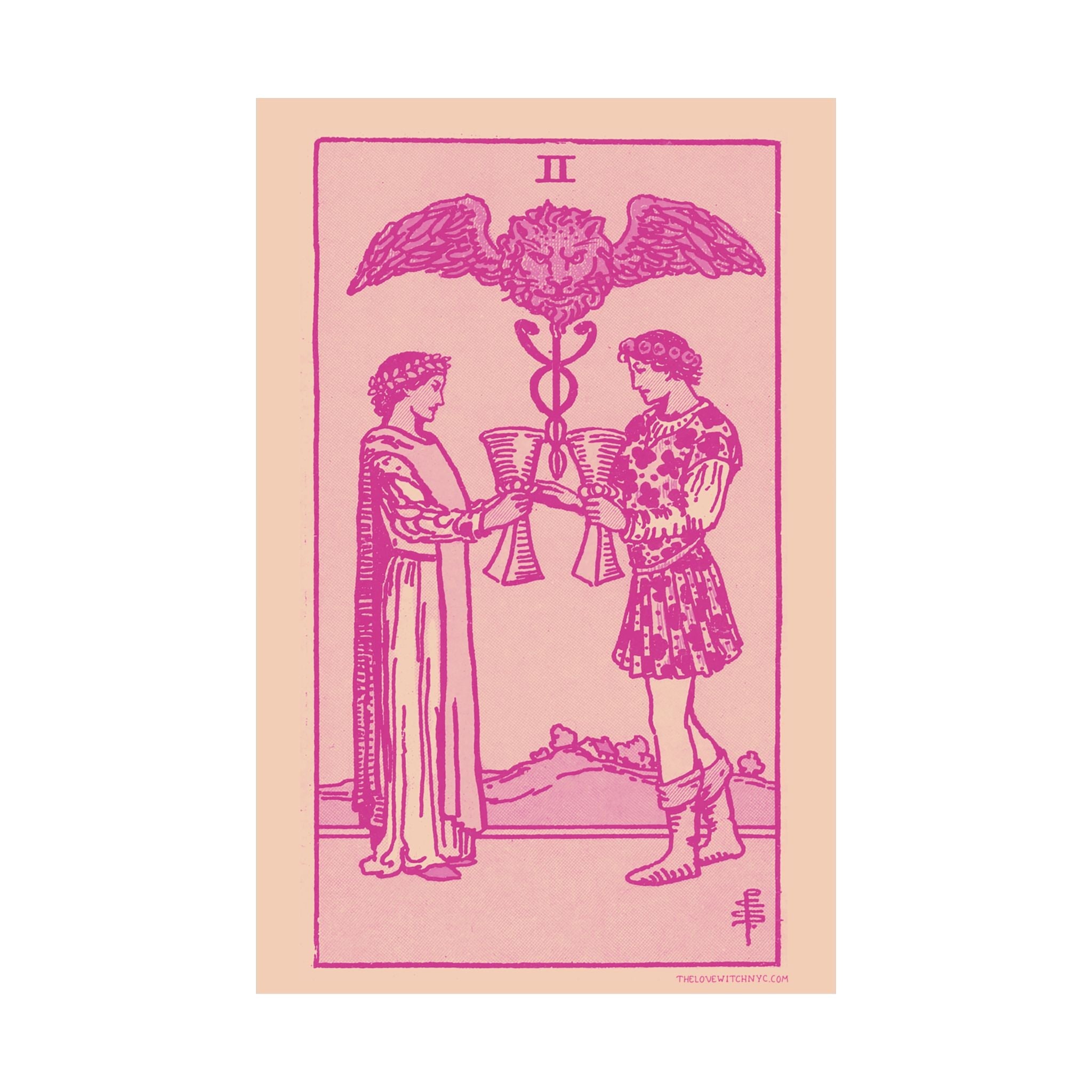 Two of Cups Tarot Card Poster by The Love Witch