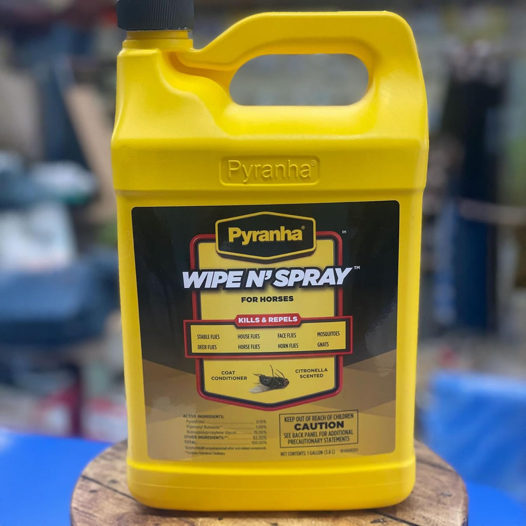 Cat Pyranha Horse Wipe N' Spray Rtu Citronella Equine Fly Protection 1 Gallon
