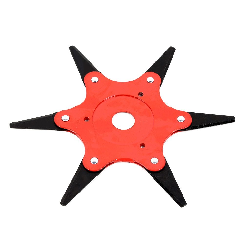Red and black star-shaped object on a white background