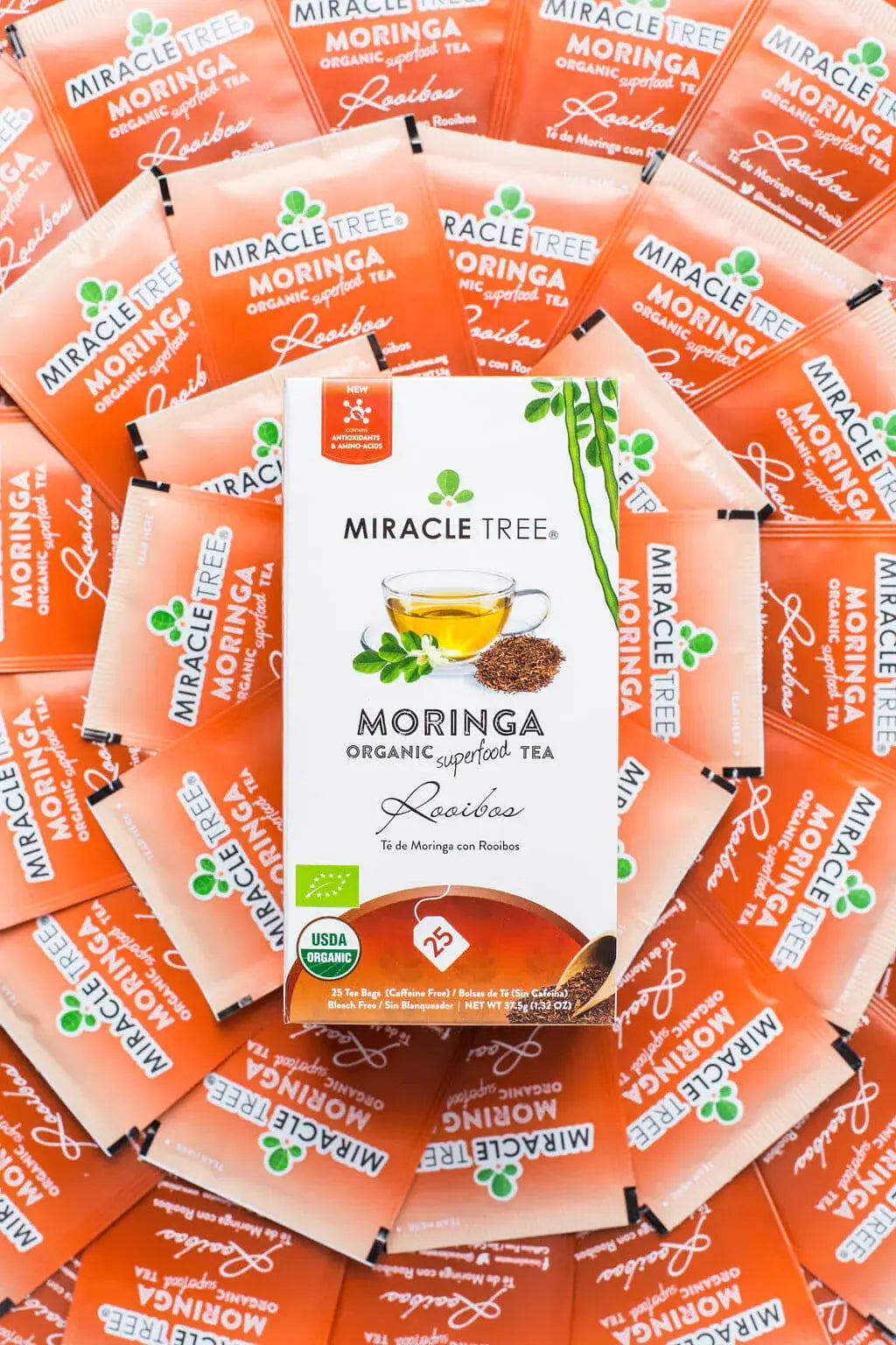 Organic Moringa Tea - Rooibos - Caffeine-Free Herbal Tea