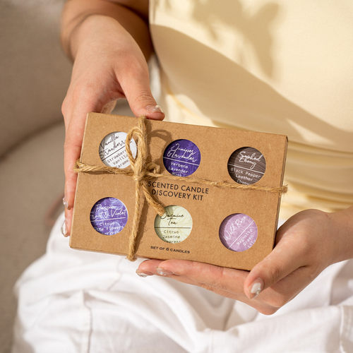 12 Premium Perfume-Infused Scented Candles with Essential Oils, Natural Soy Wax, and Long-Lasting Fragrance, Gift Set and Sample Pack Soy Wax Candles for Home Décor and Aromatherapy Ambience