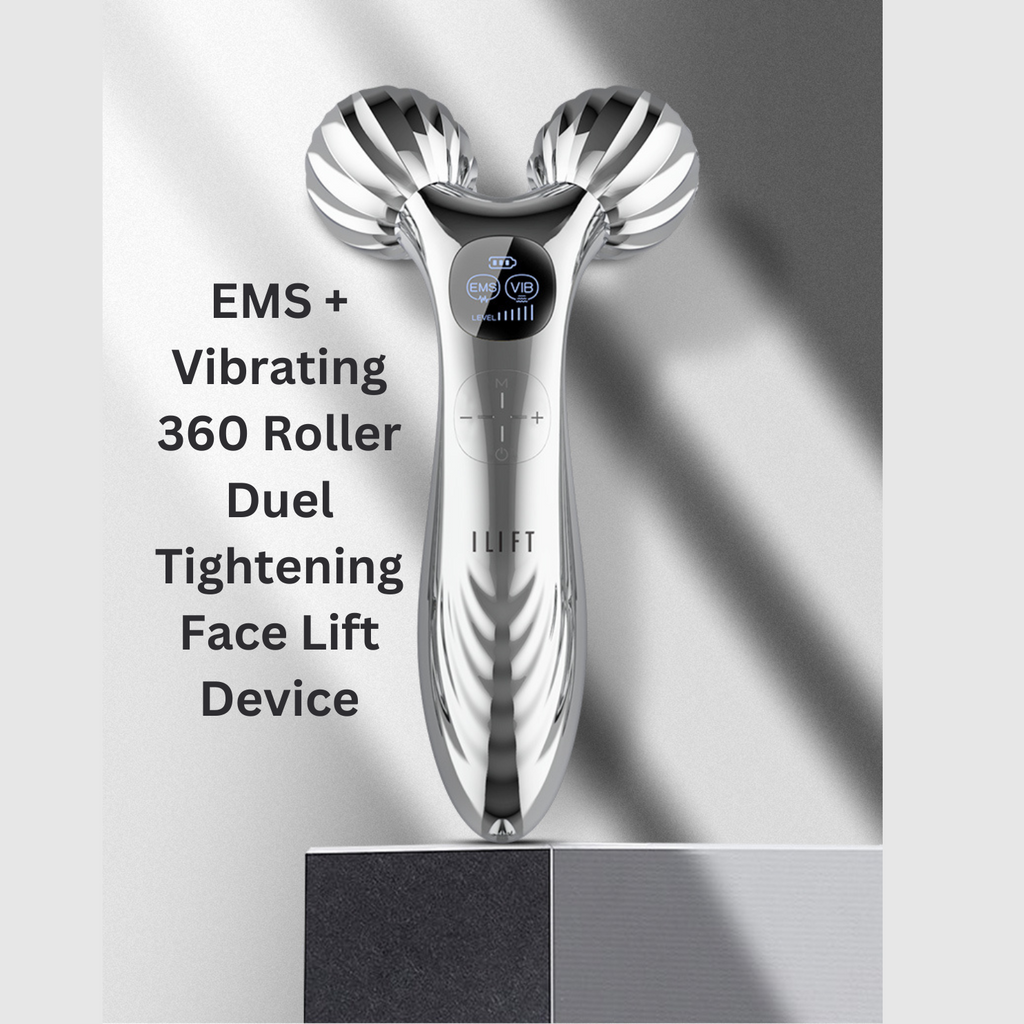 EMS + Vibrating 360 Roller Duel Tightening Face Lift Device