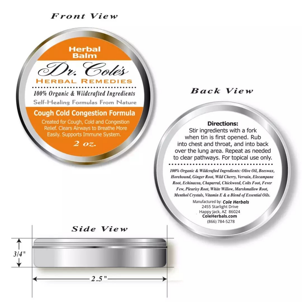 26 - Dr. Cole’s Organic Cough Cold Congestion Relief Balm