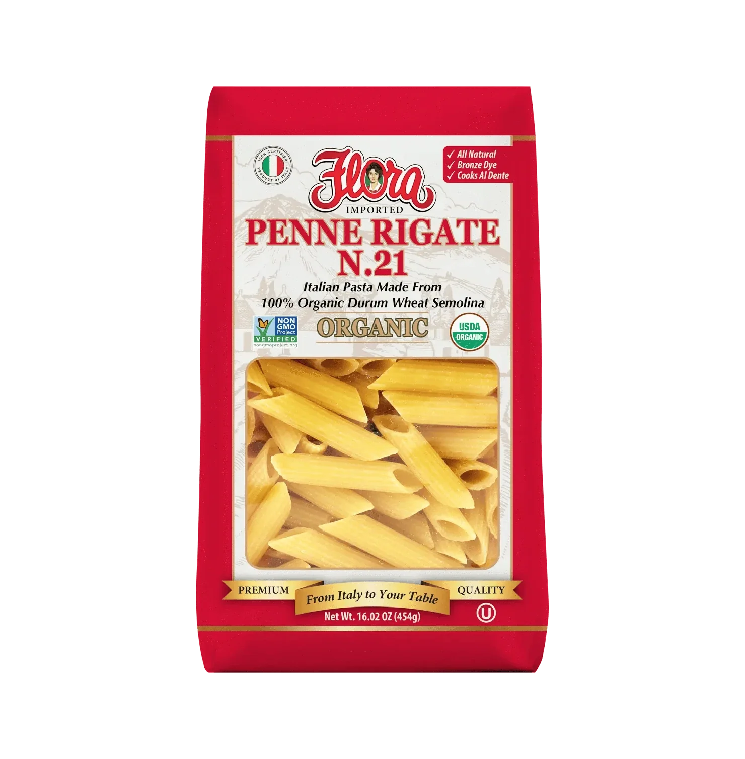 Penne Rigate Pasta No. 21 - Organic - 16.02 oz