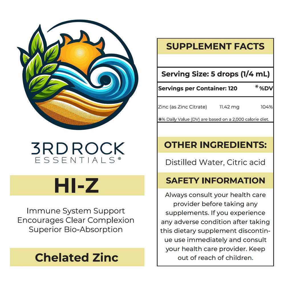 HI-Z — Chelated Zinc Citrate - Liquid Zinc (1 fl oz)