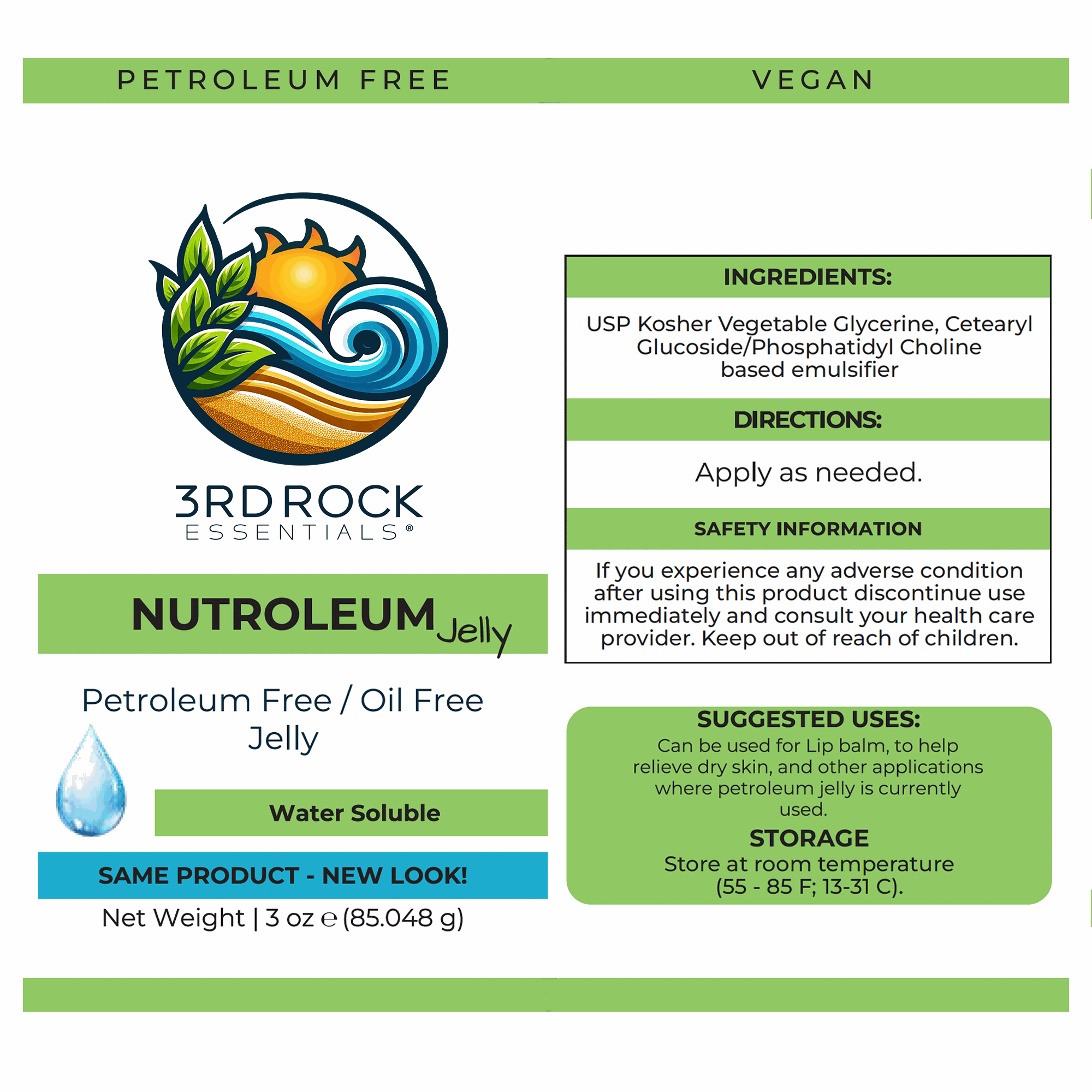 Nutroleum™ Petroleum Jelly Alternative - Water Soluble 3 oz.