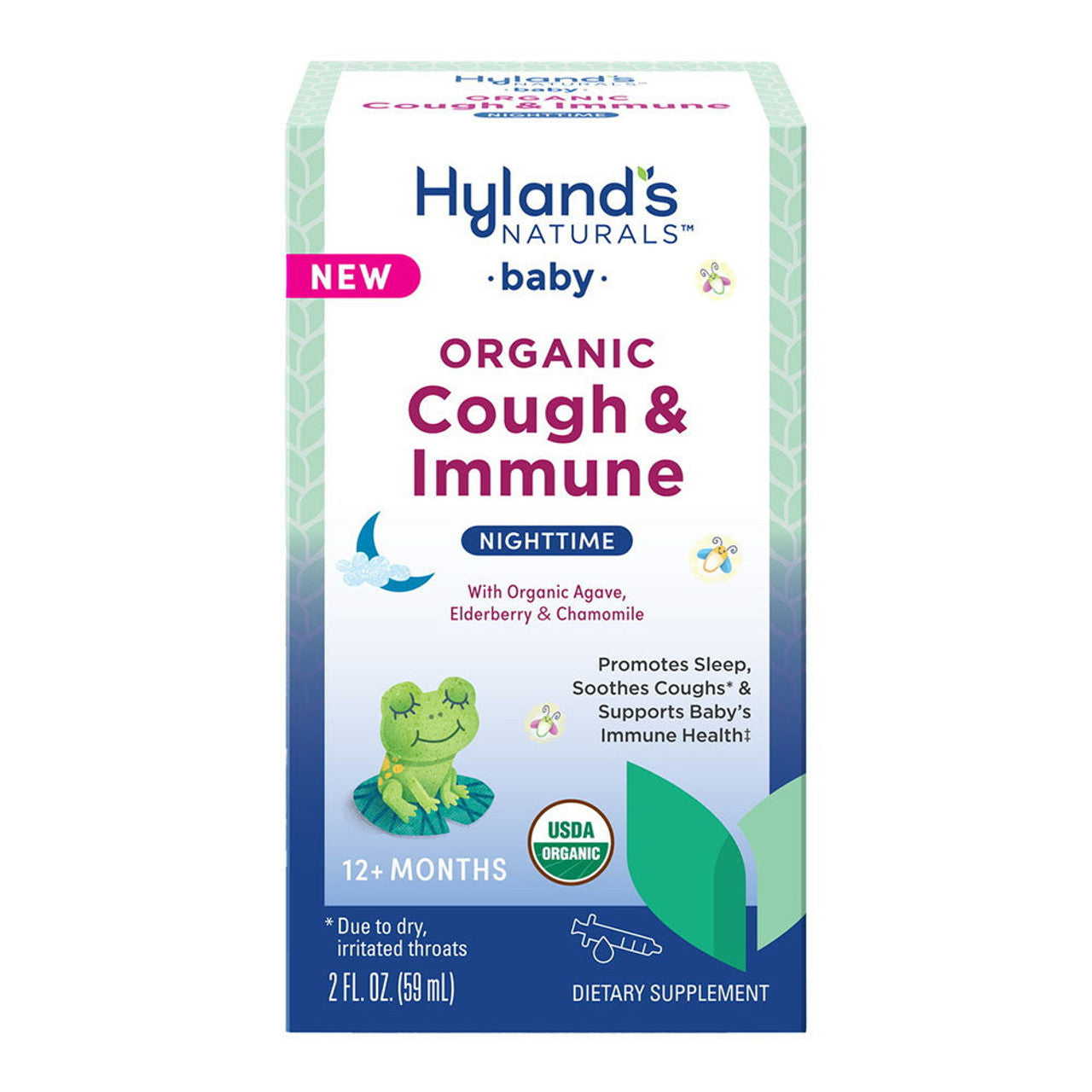 Hyland's Naturals Baby Organic Cough & Immune Syrup  Nighttime 2 Oz