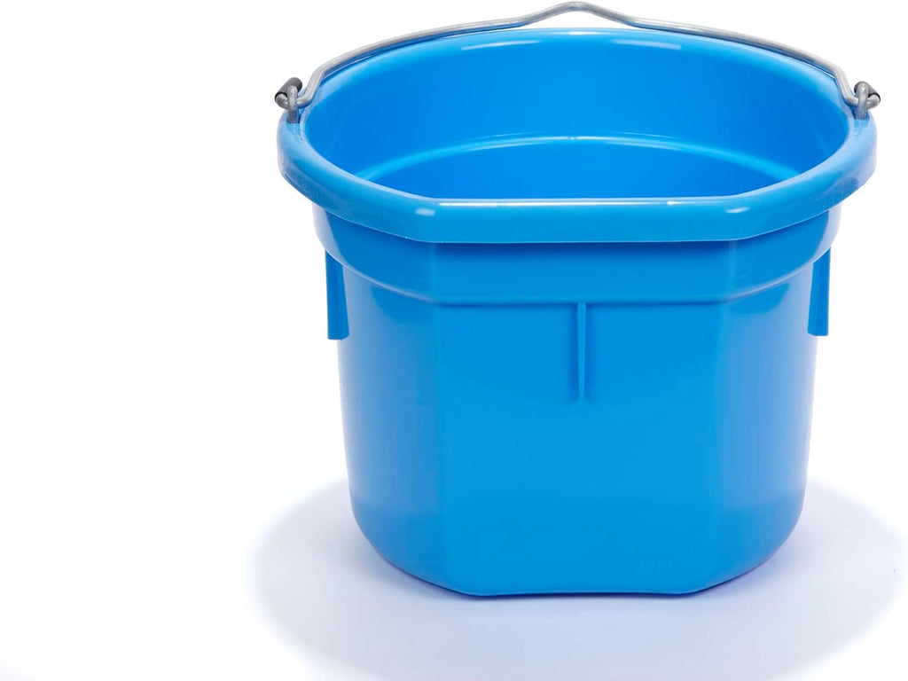 Cat Little Giant Flat Back Plastic Animal Feed Livestock Horse Bucket 5 Gallon