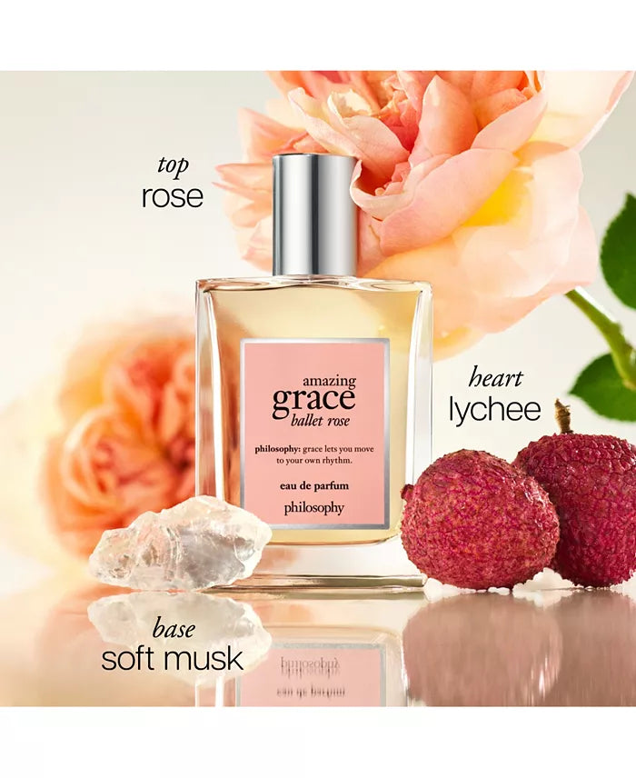 Philosophy Amazing Grace Ballet Rose Eau de Parfum Spray for Women - 2 oz