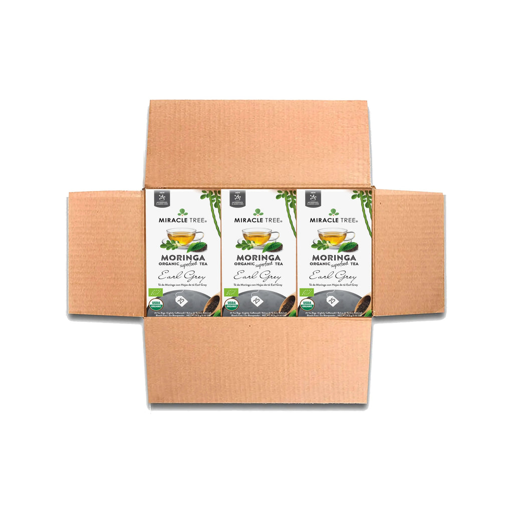 Organic Moringa Tea - Earl Grey - Lightly Caffeinated Herbal Tea