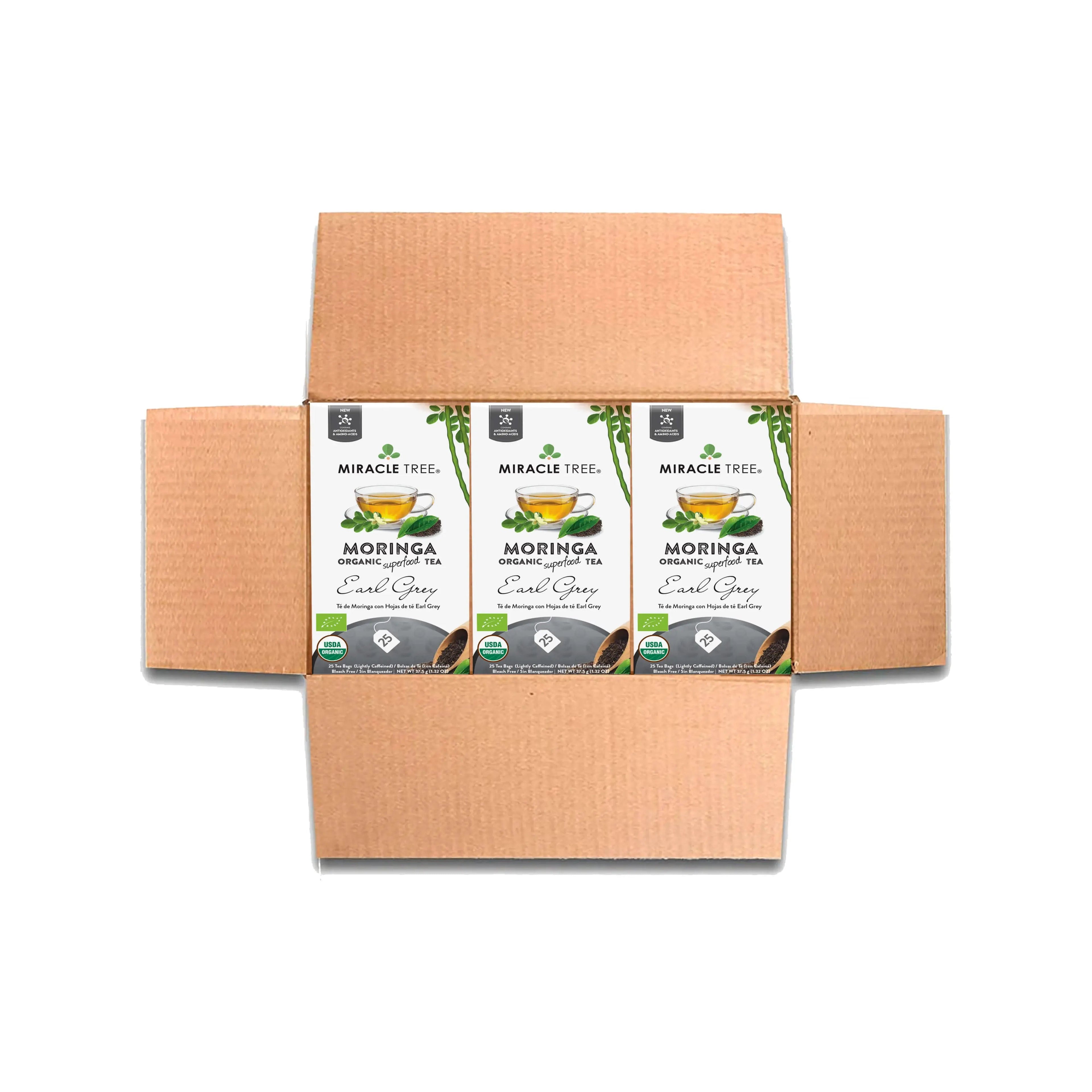 Organic Moringa Tea - Earl Grey - Lightly Caffeinated Herbal Tea
