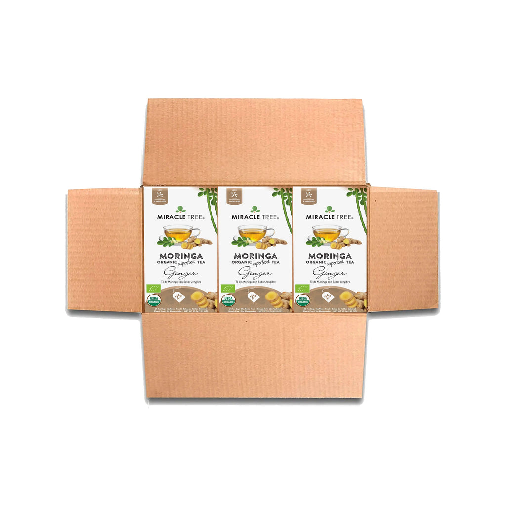 Organic Moringa Tea - Ginger - Caffeine-Free Herbal Tea
