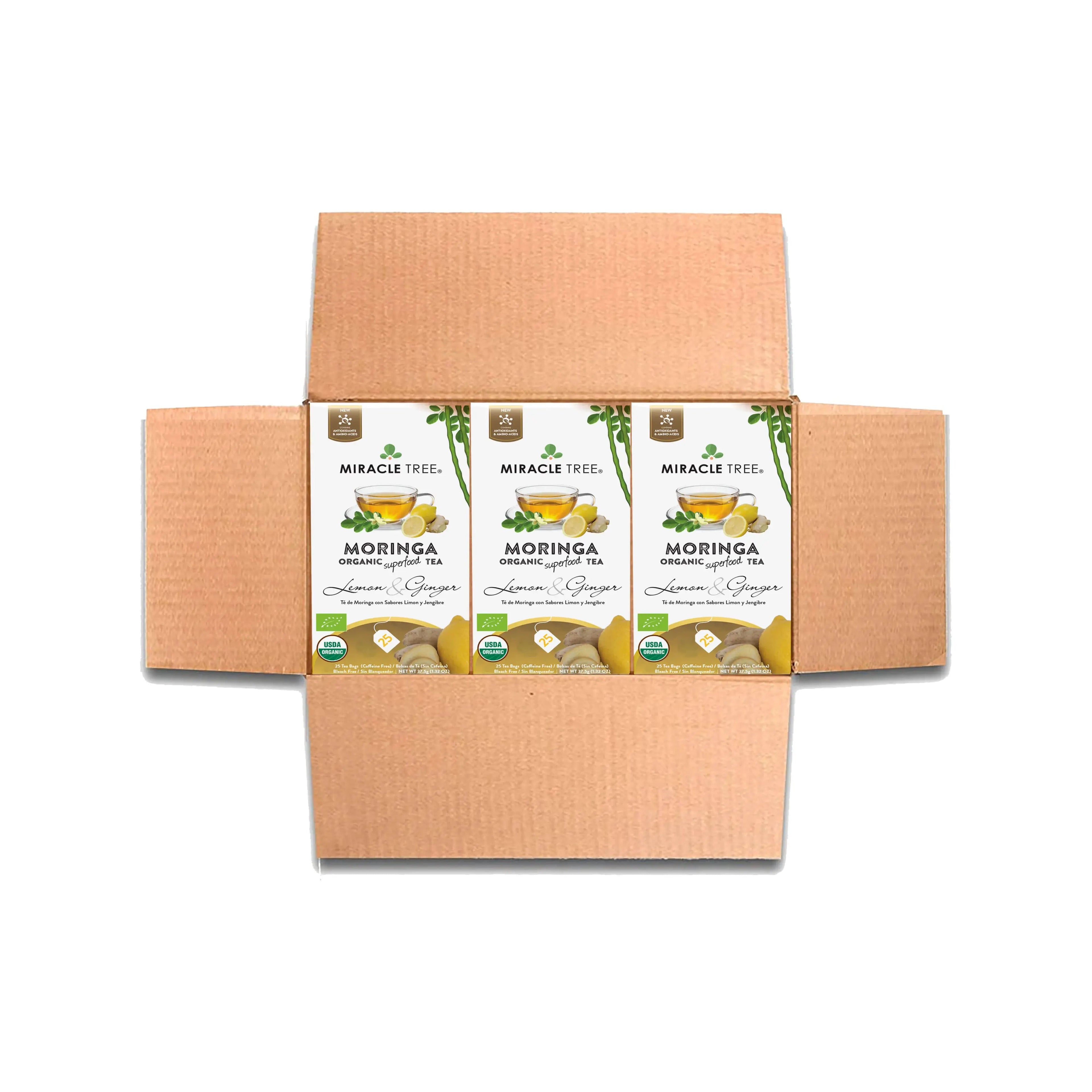 Organic Moringa Tea - Lemon & Ginger - Caffeine-Free Herbal Tea