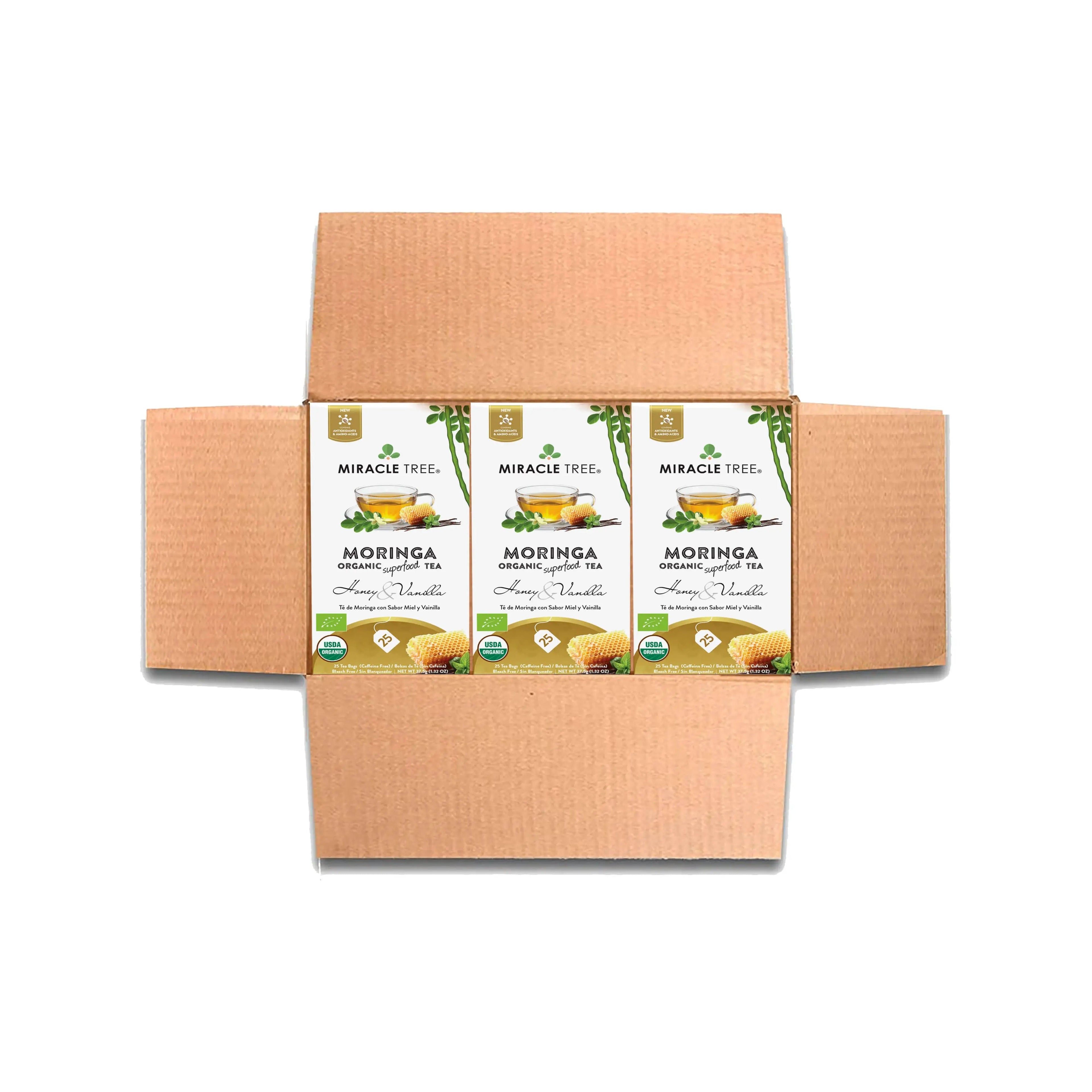 Organic Moringa Tea - Honey & Vanilla - Caffeine-Free Herbal Tea