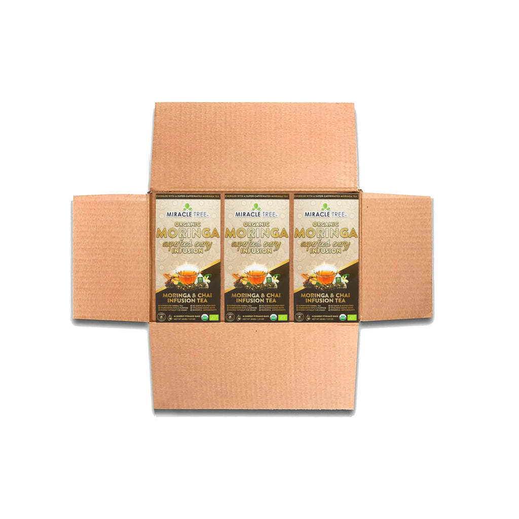 Organic Moringa Energy Tea - Chai Spice - Natural Coffee Alternative
