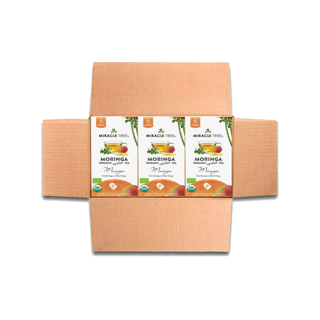 Organic Moringa Tea - Mango - Caffeine-Free Herbal Tea