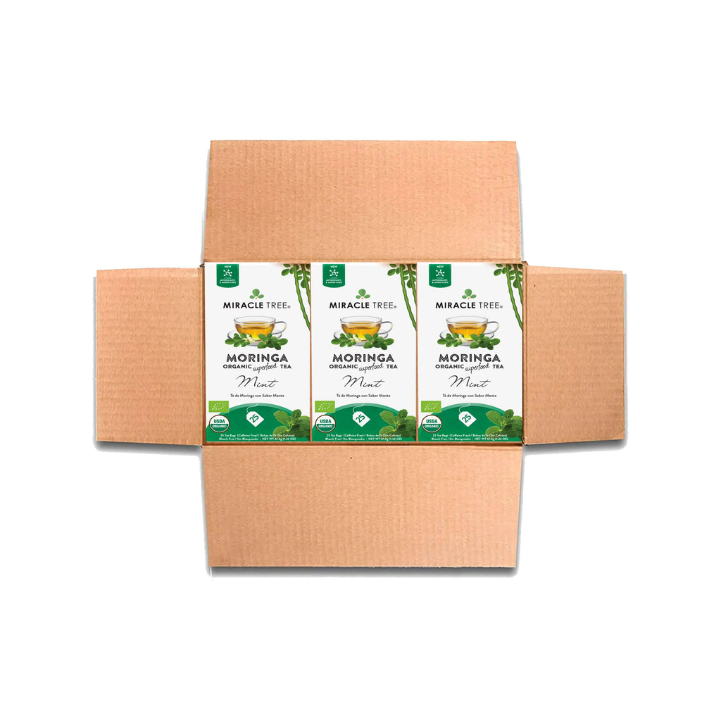 Organic Moringa Tea - Mint - Caffeine-Free Herbal Tea