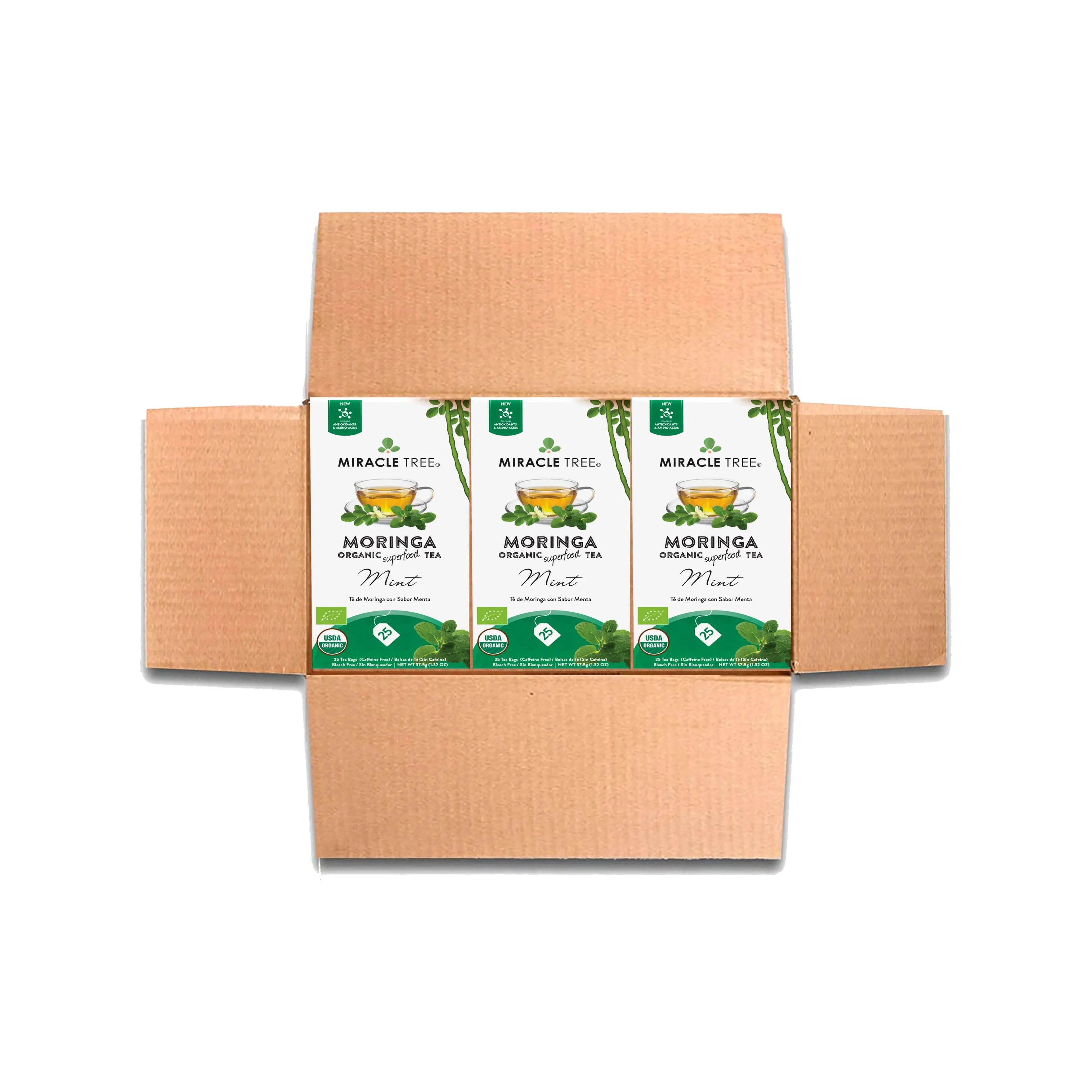 Organic Moringa Tea - Mint - Caffeine-Free Herbal Tea