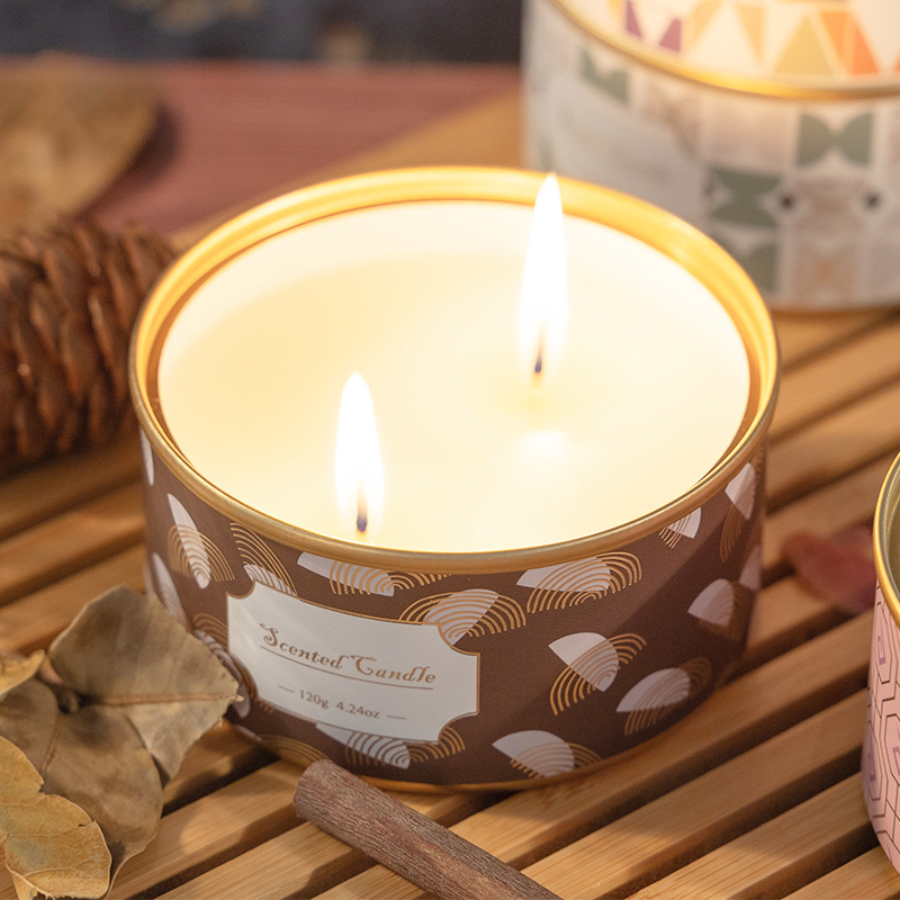 Vintage Canned Scented Candle, Handmade Soy Wax Candle with Light and Elegant Aroma, Clean and Low-Smoke Decorative Candle for Home Décor and Gift Giving