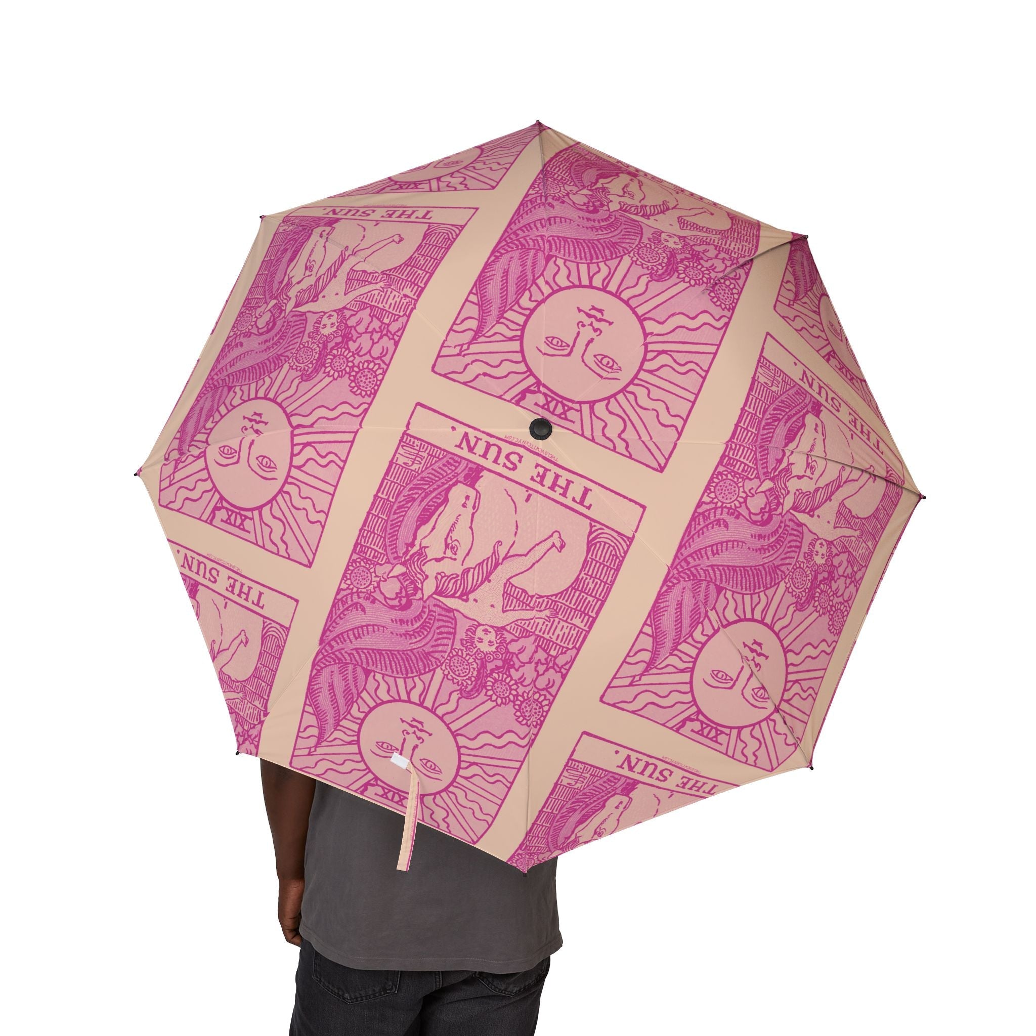 The Sun Tarot Umbrella | Witchy Pink Umbrella by The Love Witch