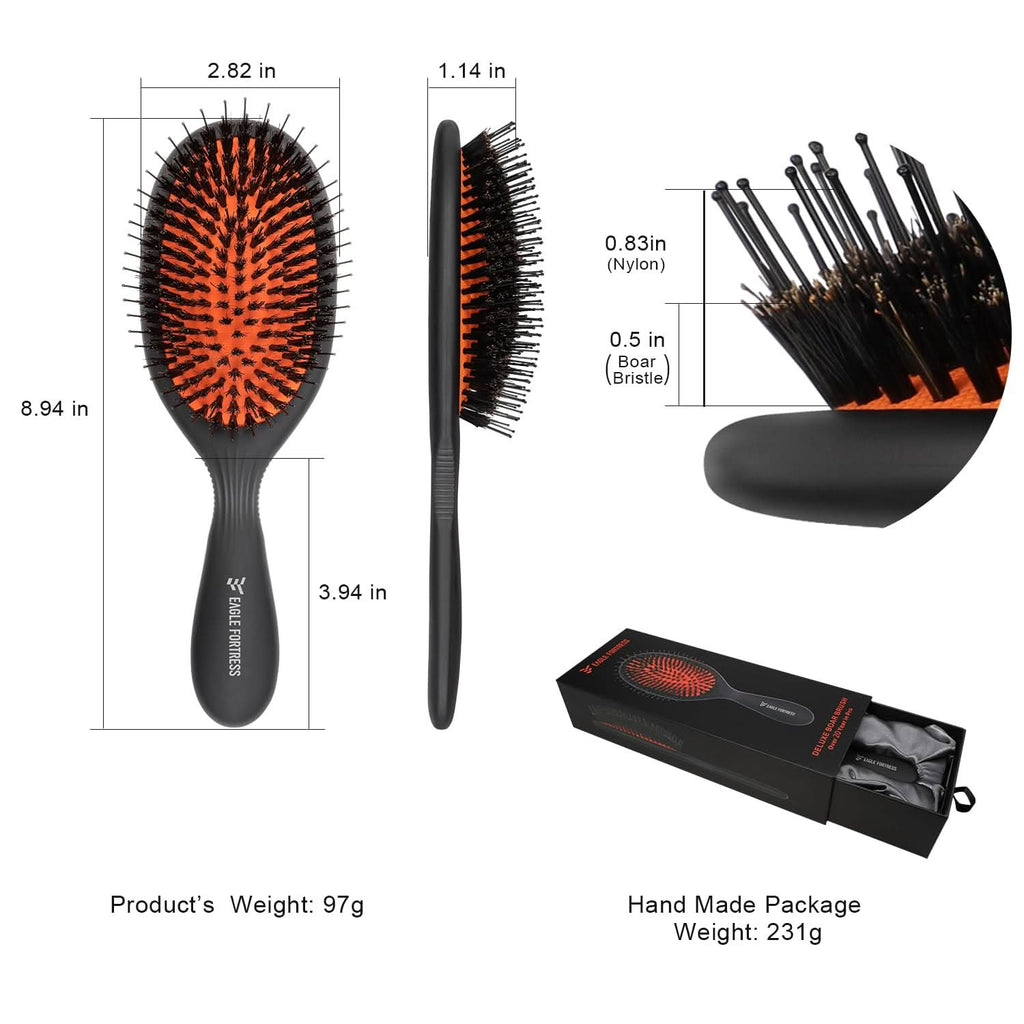 Eagle Fortress Glidease Boar Hairbrush