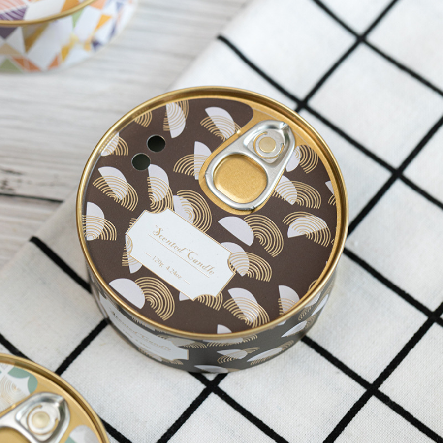 Vintage Canned Scented Candle, Handmade Soy Wax Candle with Light and Elegant Aroma, Clean and Low-Smoke Decorative Candle for Home Décor and Gift Giving