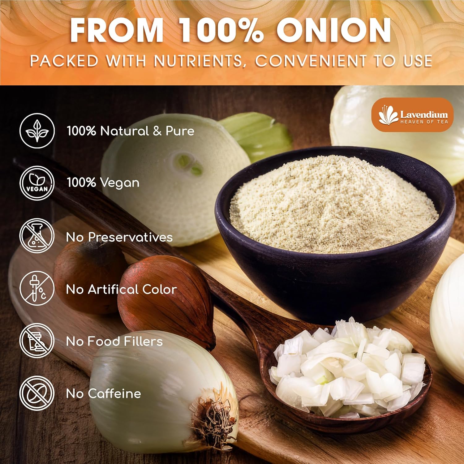 Premium Onion Powder, 100% Natural and Pure from Onion, Rich Flavor, Perfect for Cooking & Seasoning