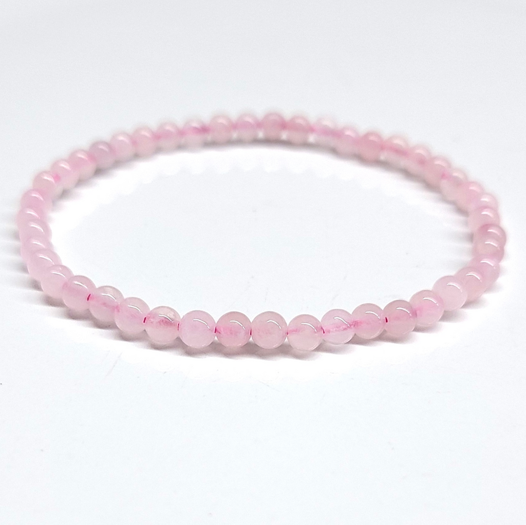 Rose Quartz Round Bead Bracelet - Nurturing Love