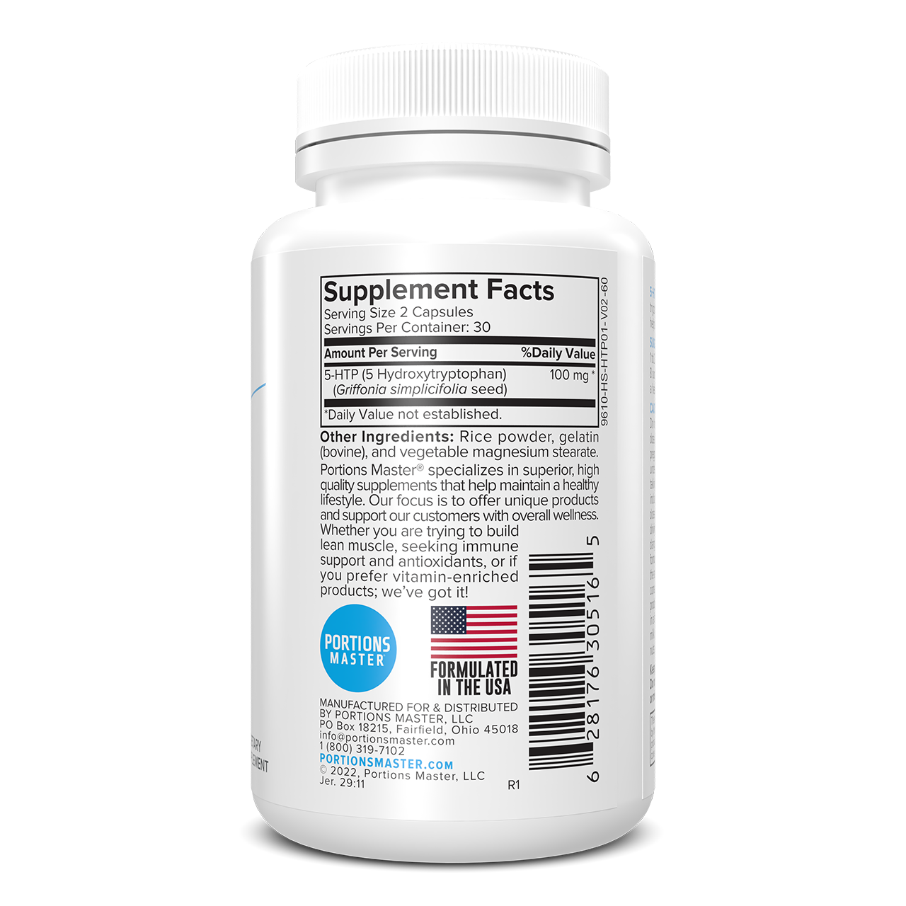 Portions Master 5-HTP Mood Support (60 Count)