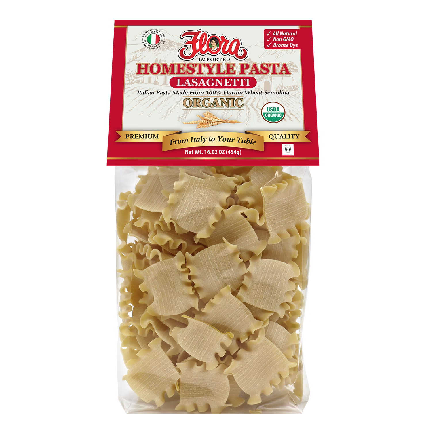 Homestyle Lasagnetti Pasta - Organic - 16.02 oz