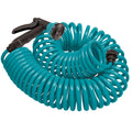 50' Blue Coil Hose w/8-Pattern Plastic Nozzle 27436