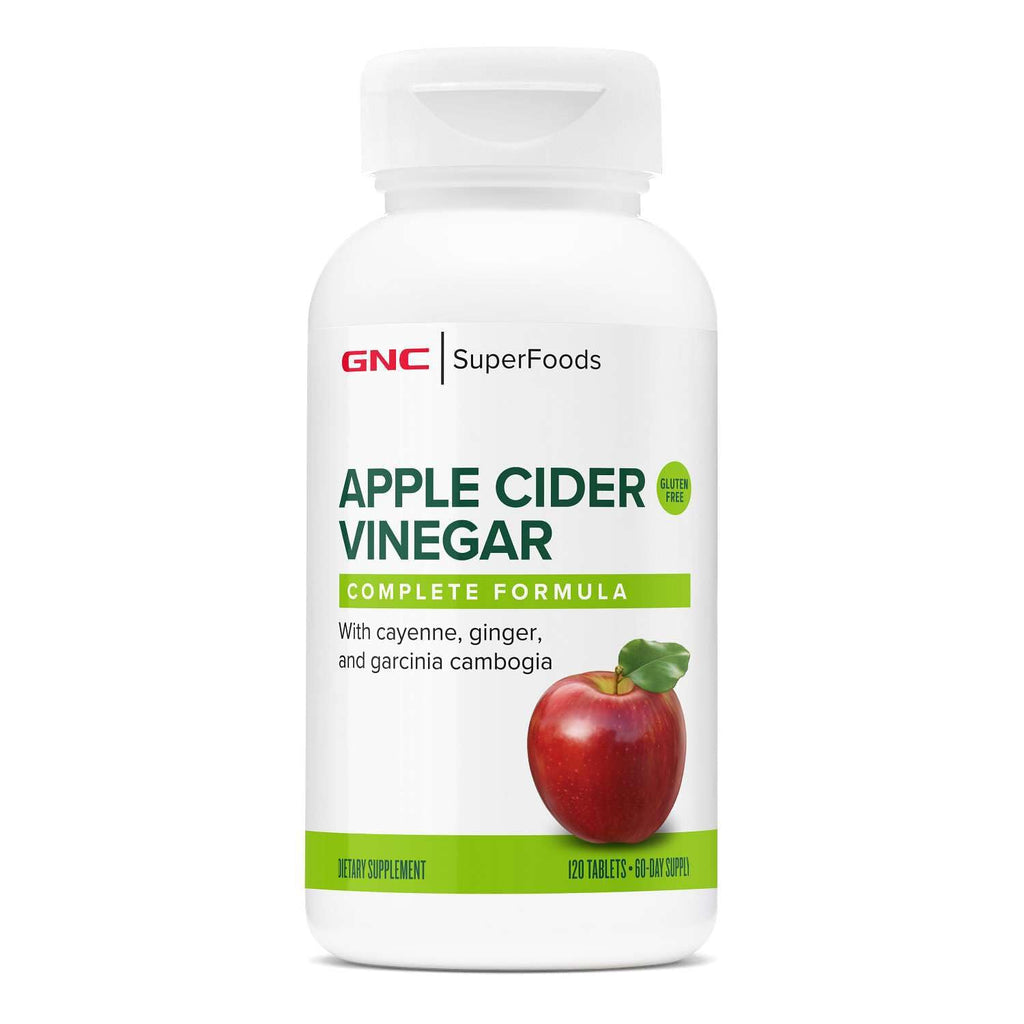 GNC SuperFoods Apple Cider Vinegar with Ginger & Cayenne – 120 Tablets