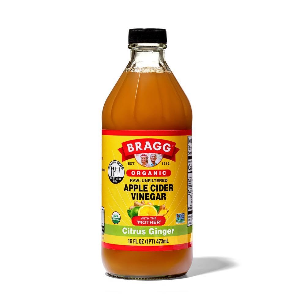 Bragg Organic Flavored Apple Cider Vinegar with the Mother – Raw & Unfiltered, 16 fl oz