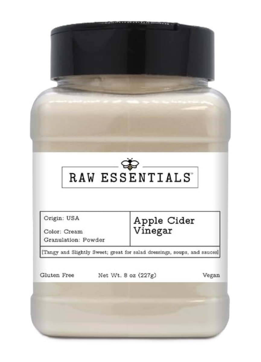 Raw Essentials Apple Cider Vinegar Powder – 8 oz, Gluten-Free & Vegan
