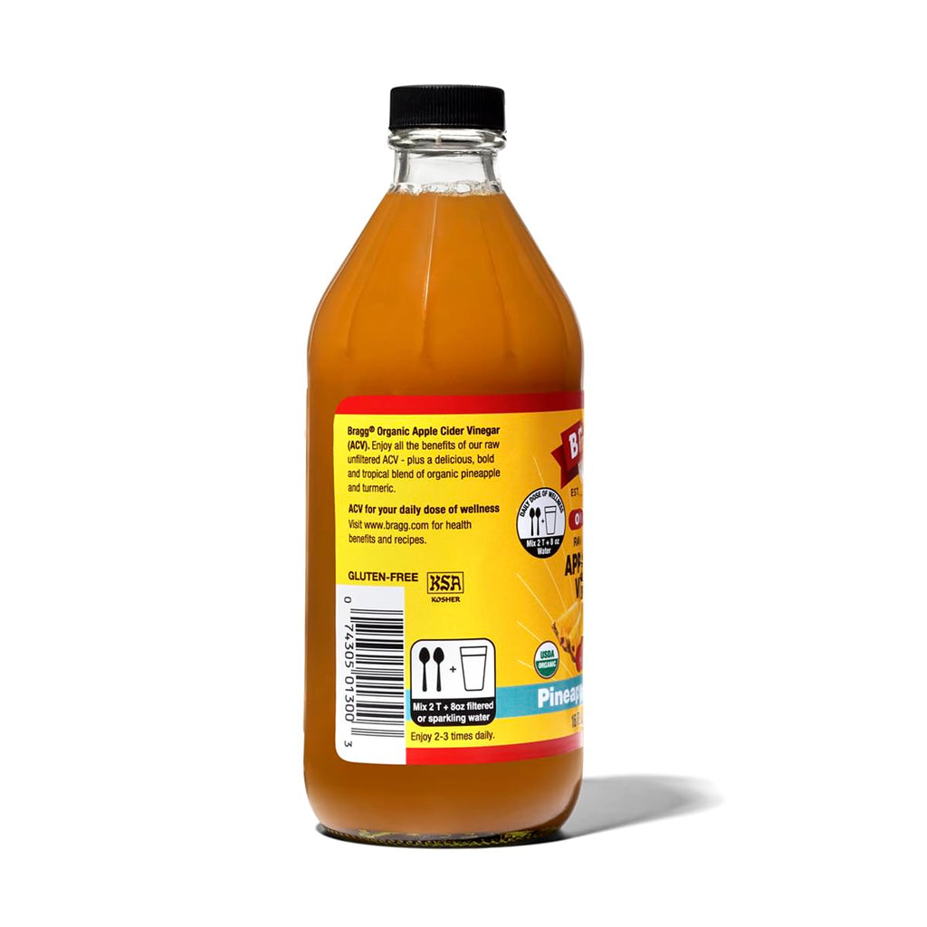 Bragg Organic Flavored Apple Cider Vinegar with the Mother – Raw & Unfiltered, 16 fl oz