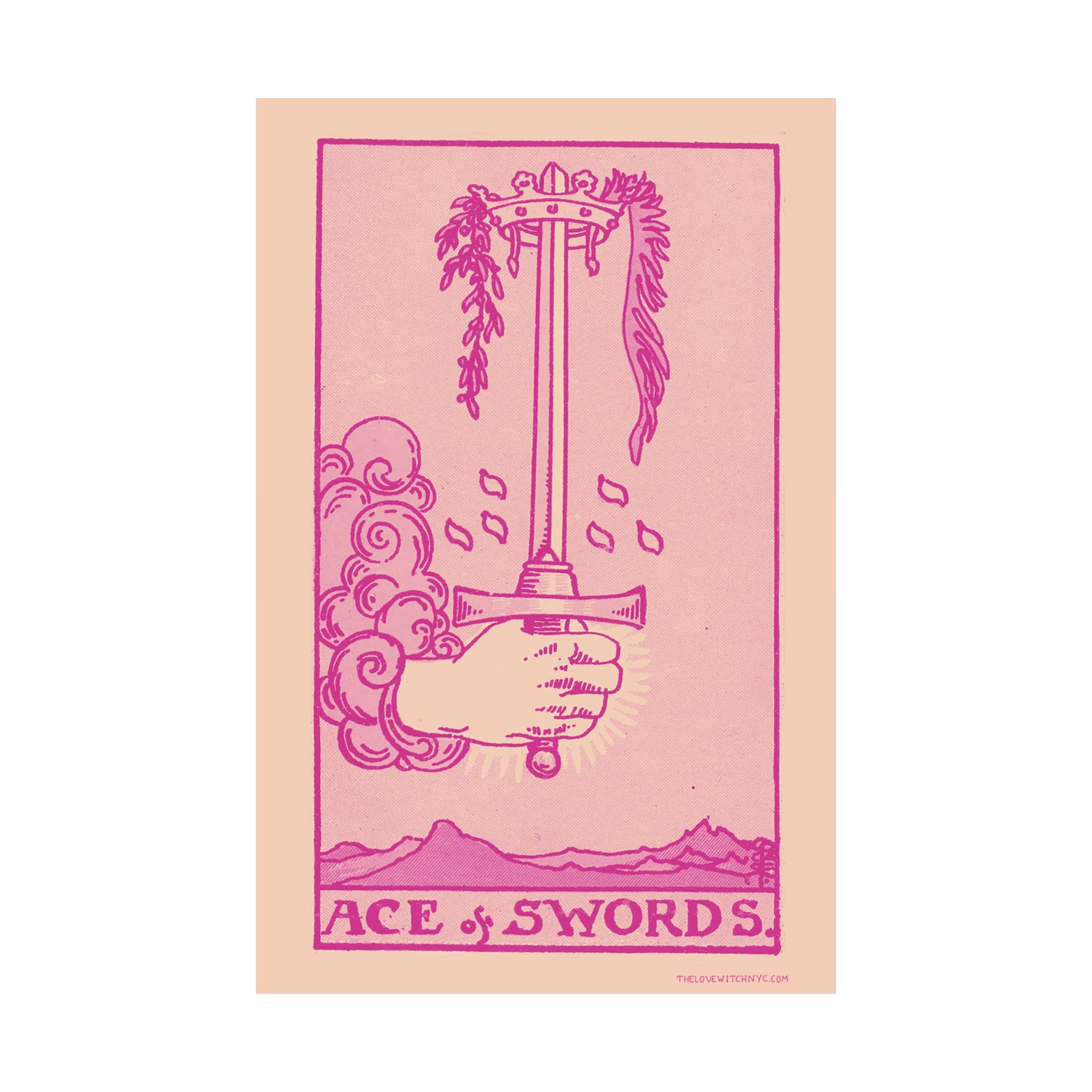 Ace of Swords Tarot Card Poster by The Love Witch