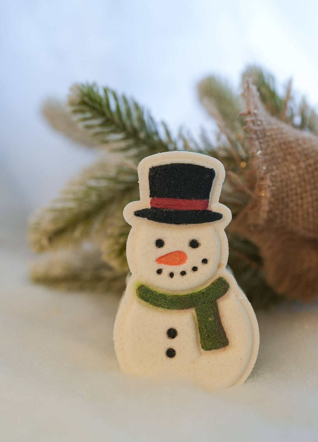 Snowman Peppermint Mocha Handpainted Bathbomb Christmas