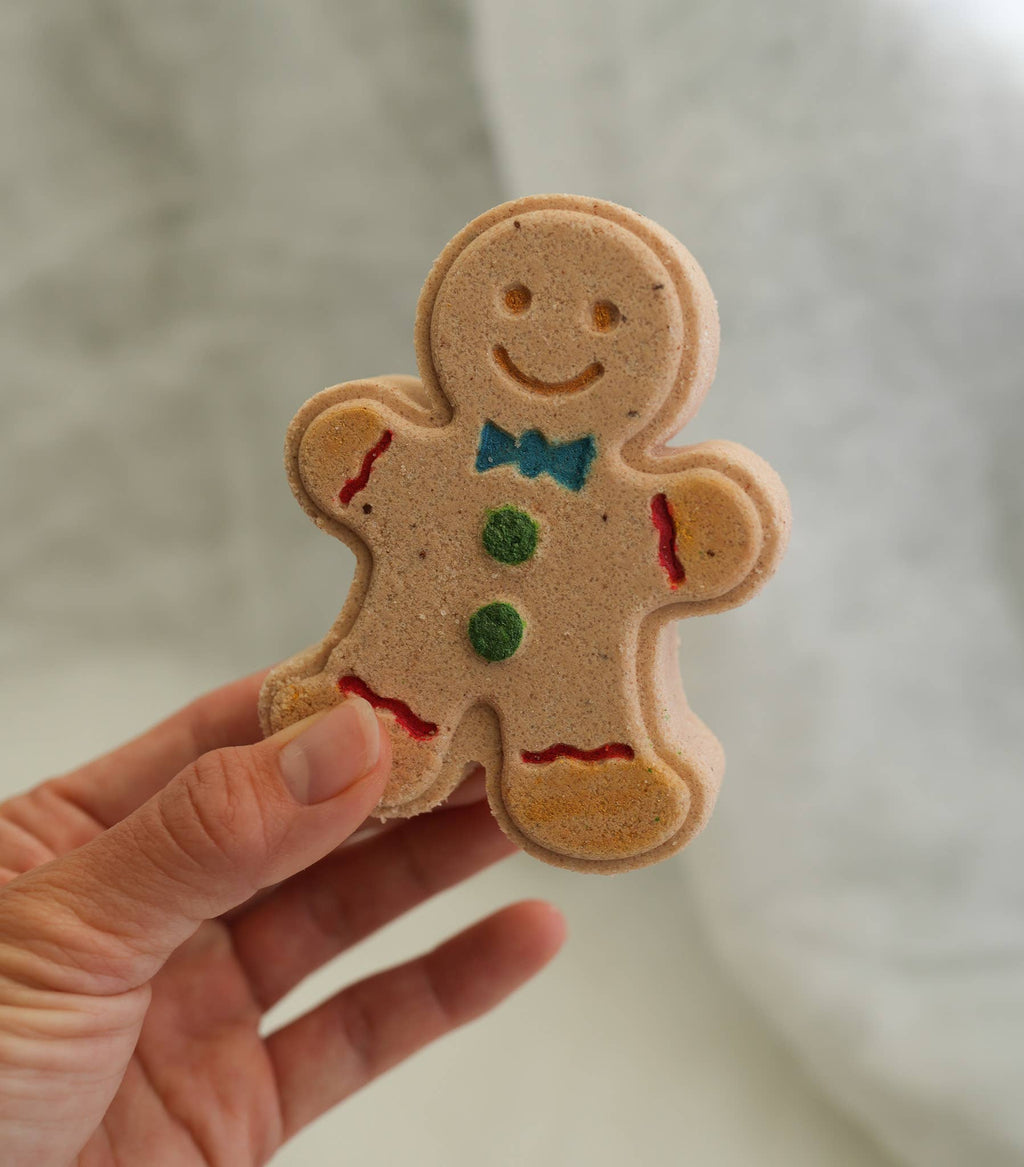 Gingerbread Winter Handpainted Bathbomb Stocking Stuffer