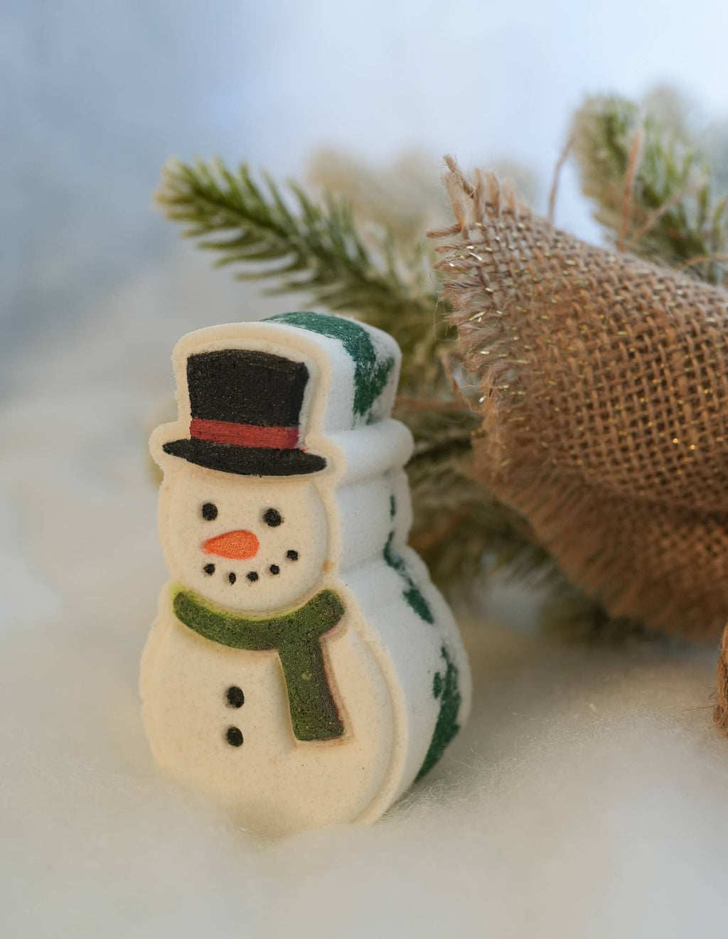 Snowman Peppermint Mocha Handpainted Bathbomb Christmas