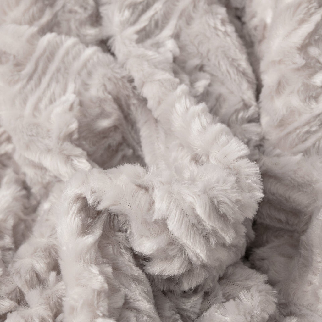 DaDalogy Lavender Grey Faux Fur Sherpa Throw Blanket